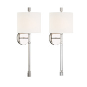 Crystorama Lighting Group Rachel 22" Tall Wall Sconce Polished Nickel