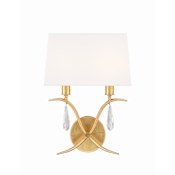 Crystorama Lighting Group Rollins 2 Light 14" Tall Wall Sconce Antique Gold