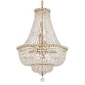 Crystorama Lighting Group Roslyn 9 Light 22" Wide Crystal Empire Chandelier Aged Brass