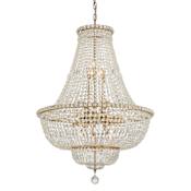 Crystorama Lighting Group Roslyn 15 Light 28" Wide Crystal Empire Chandelier Aged Brass