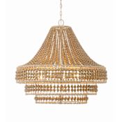 Crystorama Lighting Group Silas 8 Light 30" Wide Beaded Empire Chandelier Burnished Silver