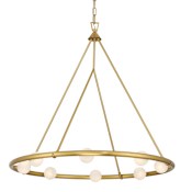 Crystorama Lighting Group Terrell 8 Light 30" Wide LED Ring Chandelier Luxe Gold
