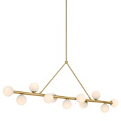 Crystorama Lighting Group Terrell 11 Light 47" Wide LED Linear Chandelier Luxe Gold
