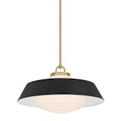 Crystorama Lighting Group Xander 3 Light 20" Wide Pendant Vibrant Gold / Black