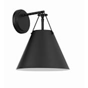 Crystorama Lighting Group Xavier 13" Tall Wall Sconce Matte Black