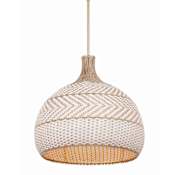 Crystorama Lighting Group Zanzibar 5 Light 21" Wide Pendant with Rattan Shade Soft Gold