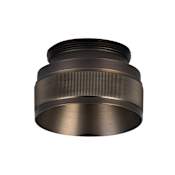 CSL Lighting Luxe 3" Wide Knurled Metal Bezel Distressed Bronze