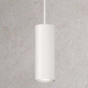CSL Lighting LED Cylinder 2" Wide 3000K LED Mini Pendant with White Cord Semi Gloss White