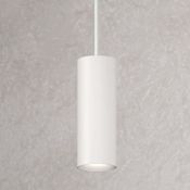 CSL Lighting LED Cylinder 2" Wide 3500K LED Mini Pendant with White Cord Semi Gloss White