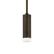 CSL Lighting Luxe 2" Wide 2700K LED Mini Pendant with Alabaster Shade Distressed Bronze / Alabaster