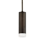 CSL Lighting Luxe 3" Wide 2700K LED Mini Pendant with Alabaster Shade Distressed Bronze / Alabaster