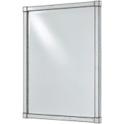 Currey and Company Monarch 30" W x 40" H Rectangular Framed Accent Mirror Painted Silver Viejo / Light Antique Mirror