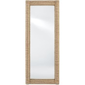 Currey and Company Vilmar 30" W x 74" H Rectangular Framed Full Length Mirror Natural