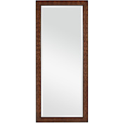 Currey and Company Dorian 30-3/4" W x 72" H Rectangular Framed Accent Mirror Kona / Black