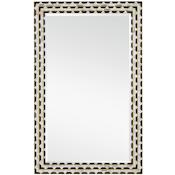 Currey and Company Macy 30" W x 48" H Rectangular Framed Accent Mirror Natural / Brass / Mirror