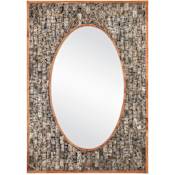 Currey and Company Ebba 29" W x 41" H Rectangular Framed Accent Mirror Natural / Mirror