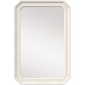 Currey and Company Carson 29"W x 43"H Rectangular Flat Framed Accent Mirror Ivory Terrazzo