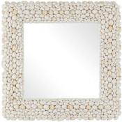 Currey and Company Piddock 22" Square Flat Framed Accent Mirror White
