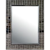 Currey and Company Mosaico 33-1/4"W x 43-1/4"H Rectangular Flat Framed Accent Mirror Ebony / Antique Mirror