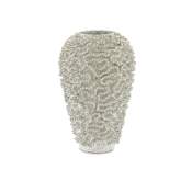 Currey and Company Swirl 17" Tall Ceramic Vase White / Gold