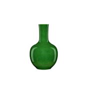 Currey and Company Imperial 13-1/2" Tall Porcelain Vase Imperial Green