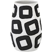 Currey and Company Pagliacii 9.25" Wide Vase White / Black