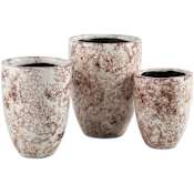 Currey and Company Marne 8.5" Wide Vase Brown / Off White
