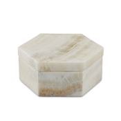Currey and Company Arco 3" Tall Onyx Box Natural