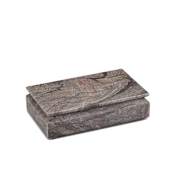 Currey and Company Leslie 2-3/4" Tall Marble Box Natural