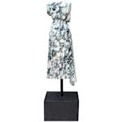 Currey and Company Adara Marble Madame's Cocktail Dress Sculpture Natural