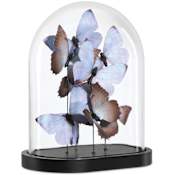 Currey and Company Rue de Bac 13" Tall Lilac Medium Butterflies Lilac / Brown / Black / Clear