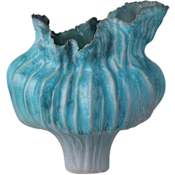 Currey and Company Flying 13" Tall Vase Blue