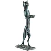 Currey and Company 16" Tall Bronze Animal Statue Green Granite