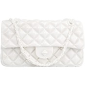 Currey and Company 8" Tall Marble Faux Purse Statue White