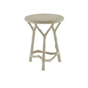 Currey and Company 15" Concrete Over Metal Accent Table Portland / Faux Bois