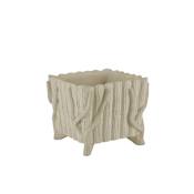 Currey and Company Faux Bois Planter 14" x 16" Concrete, Iron Planter Portland / Faux Bois