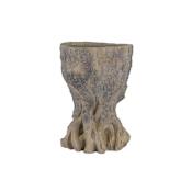 Currey and Company Old Growth 14" x 10-1/2" Cement Planter Dark Brown