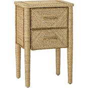 Currey and Company Kaipo 18" Wide 2 Drawer Abaca Rope Nightstand Natural