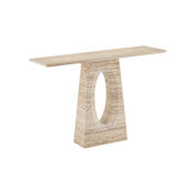 Currey and Company Demi 14" Marble Console Table Natural