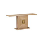 Currey and Company Morombe 72" Read and White Oak Veneer Console Table Washed Oak