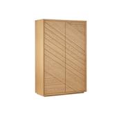 Currey and Company Margot 48" Wide White Oak Storage Cabinet Light Oak