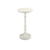 Currey and Company Gallo 12" Cast Aluminum Accent Table Gesso