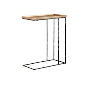 Currey and Company Boyles 10" Metal Accent Table Antique Brass / Black