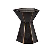 Currey and Company Merola 17" Cast Aluminum Accent Table Black / Gold
