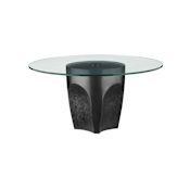 Currey and Company Lemy 36" Metal Base with Glass Top Cocktail Table Black / Clear