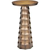 Currey and Company Gridiron 13" Wide Aluminum Table Antique Brass