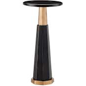 Currey and Company Gieves 10" Wide Aluminum, Brass, and Stone Table Black / Bronze / Antique Brass