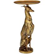 Currey and Company Ballyregan 16" Diameter Aluminum Table Antique Brass