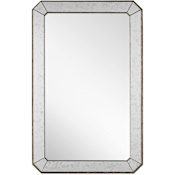 Currey and Company 26" W x 41" H Specialty Framed Accent Mirror Antique Mirror