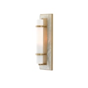 Currey and Company Bruneau 3 Light 24" Tall LED Wall Sconce Natural / White / Antique Brass